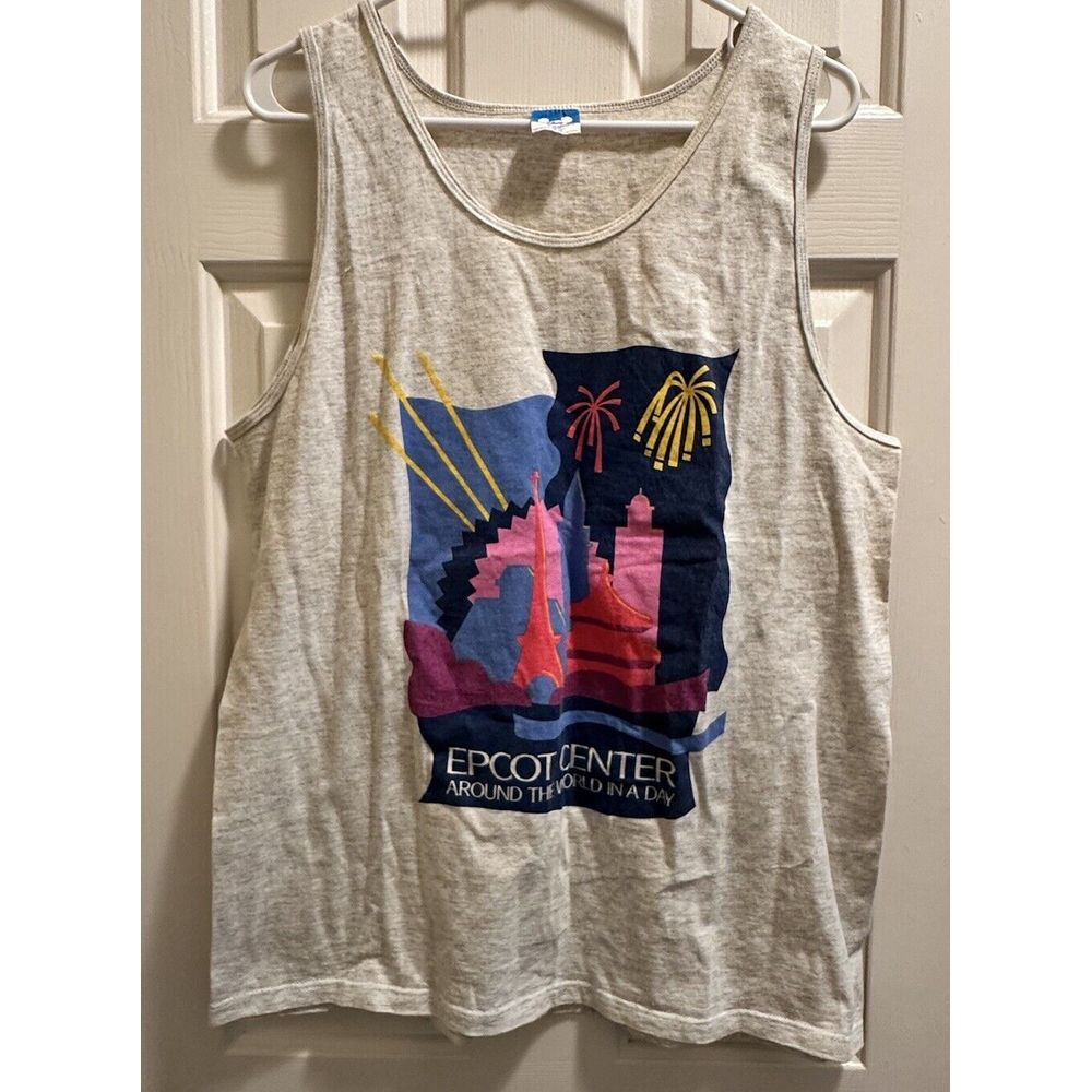 Vintage 90s Walt Disney World Epcot Center‎ Rare Tank Top Size L (42-44)